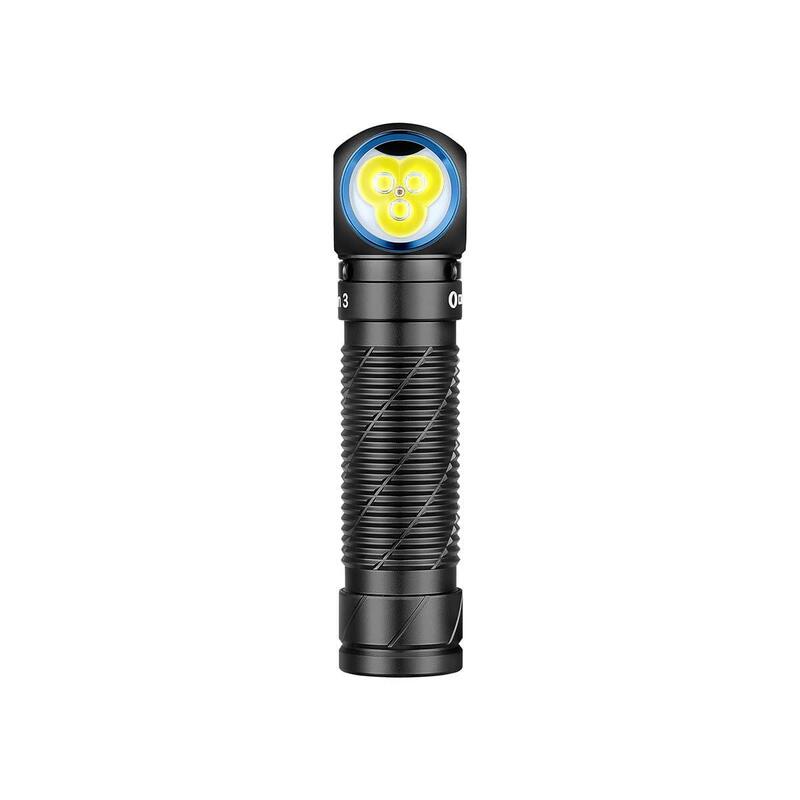Olight Linterna Perun 3 3.000 Lúmenes, 5 Modos, LED White And Red Tape Elástica Cabeza Black
