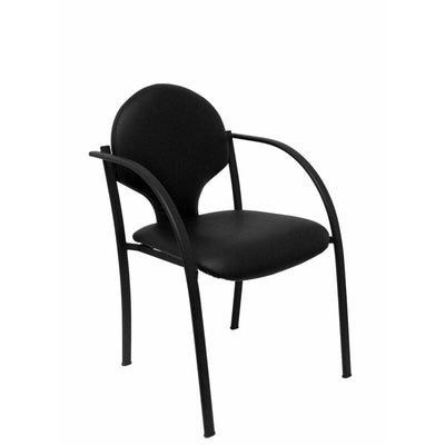 Pack 2 Chairs Hellin Chasis Black Leather Black — image 1
