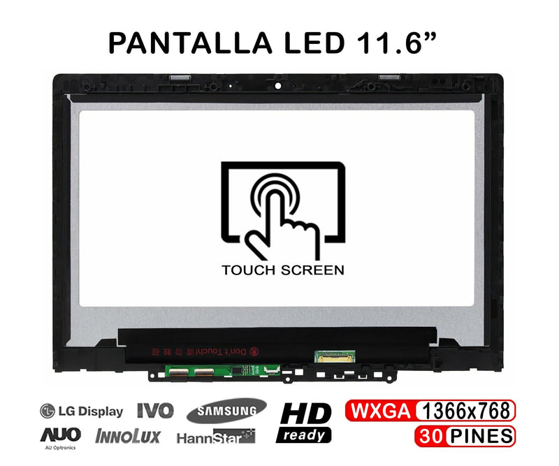 Screen LED Touchscreen With Frame 11.6 Laptop Lenovo Winbook 300E 2ND Gen 5D10T45069