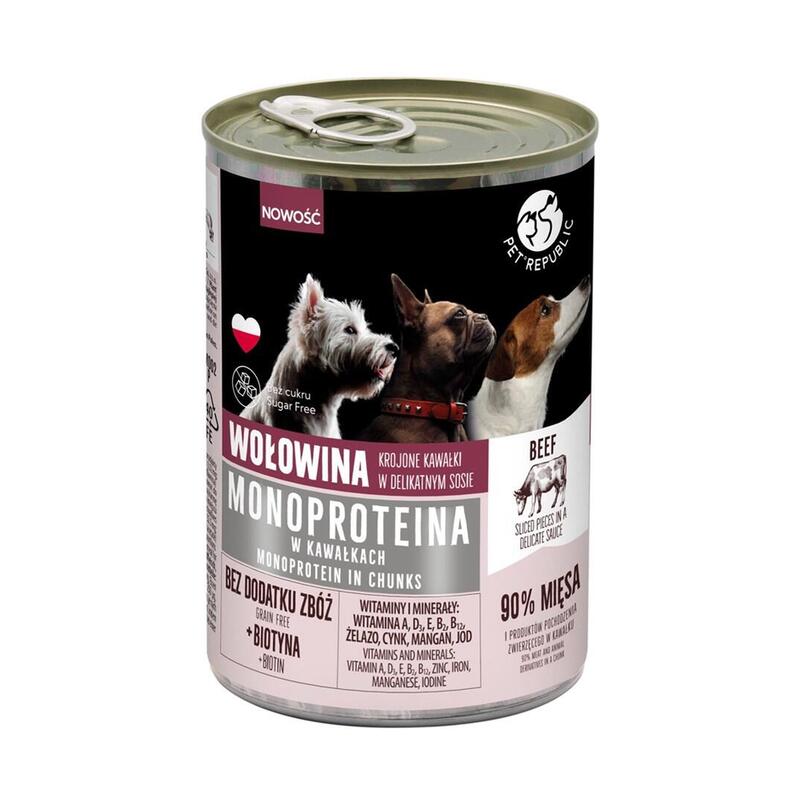 Pet Republic Monoprotein Beef - Comida Húmeda Perros - 400G