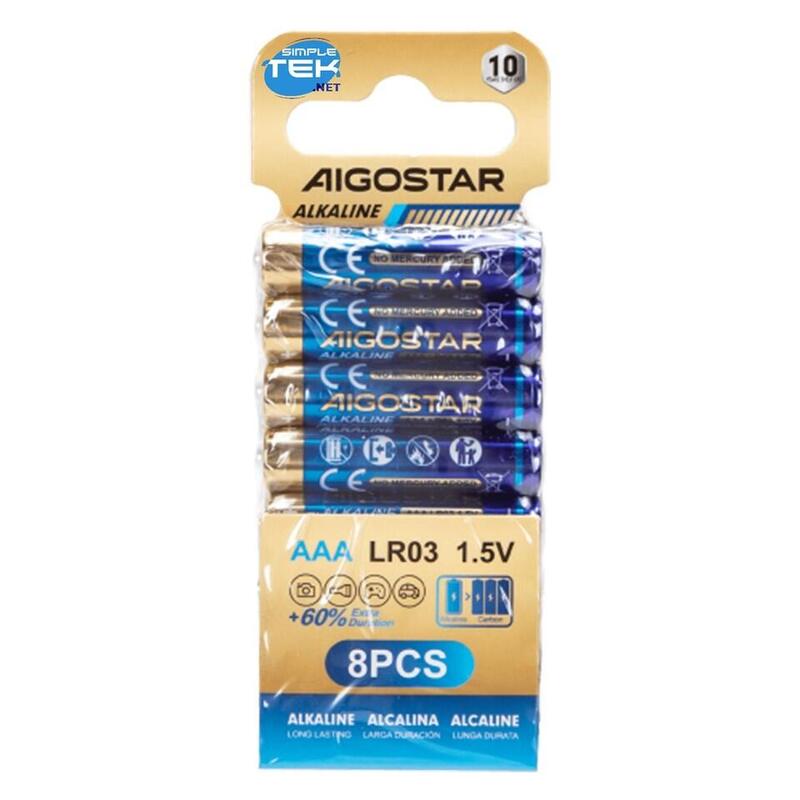 Battery Alcalina LR03 (aaa) 1,5V 8 Units