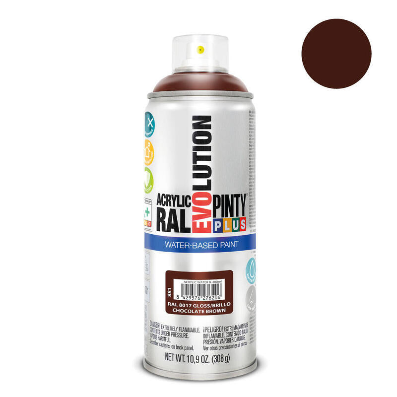 Pintura Spray Pintyplus Evolution Water-based 520CC Ral 8017 Chocolate
