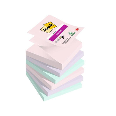Post-it Super Sticky Pack 6 Blocs 90 Notas Adhesivas Reposicionables - Forma Cuadrada - 76X76MM - Zig-zag - — image 1