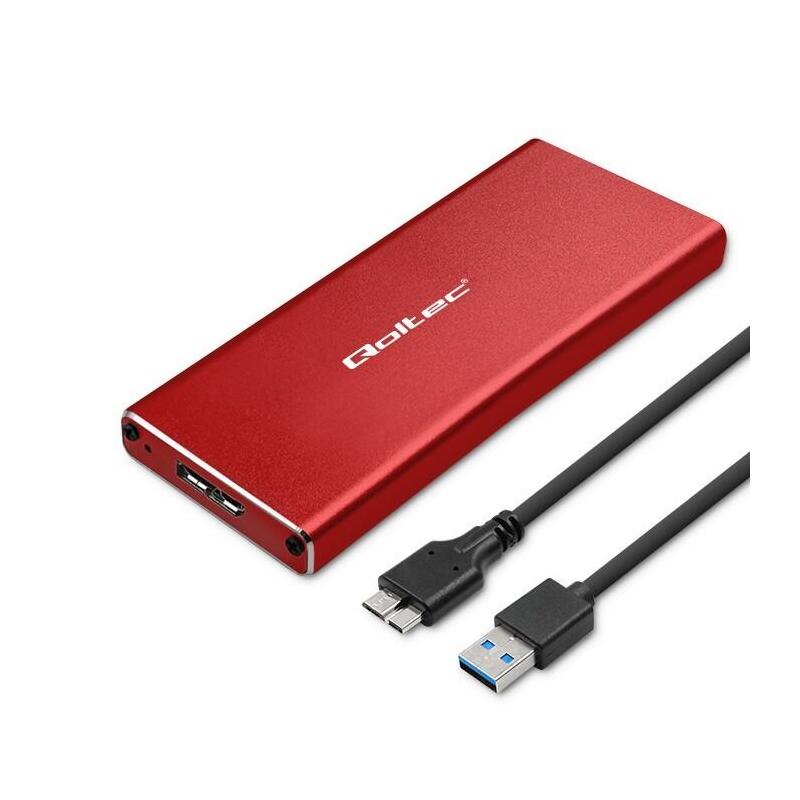 Qoltec 51831 Enclosure M.2 SSD Drive SATA Ngff USB 3.0 Super Speed 5GB S 2TB Network