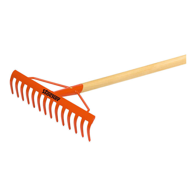 Rake 14 Teeth With Handle Wood 1,4M. Stocker