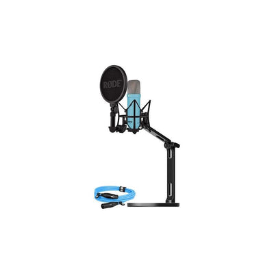 Rode Microphone NT1 Signature + Cable Xlr + Arm Estudio Desk Microphone Blue Claro, Paquete BUROINT1BU — image 1
