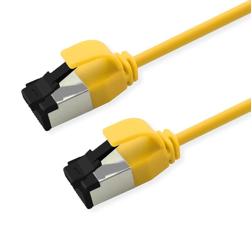 Roline S FTP Network Cable KAT.8.1, Slim, PoE, Amarillo 0,5M