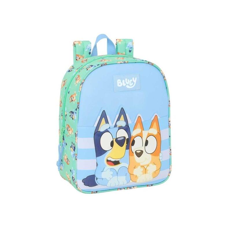 Safta Bluey Sisters Backpack Guarderia - Adaptable a Carro - Zip - Card Identificacion - Handle Mano