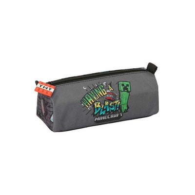 Safta Minecraft Graffiti Portatodo - 1 Compartimento With Zip - 21X8X7CM - Grey — image 1