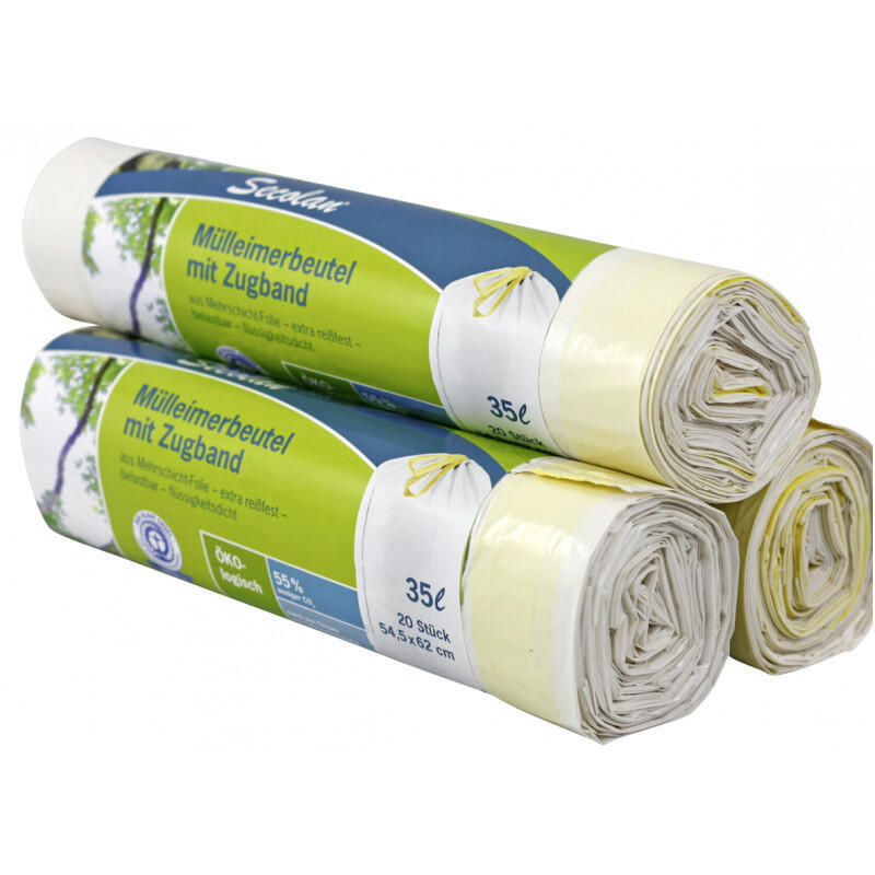 Secolan Bag Basura With Autocierre 35L White Roll 20U.