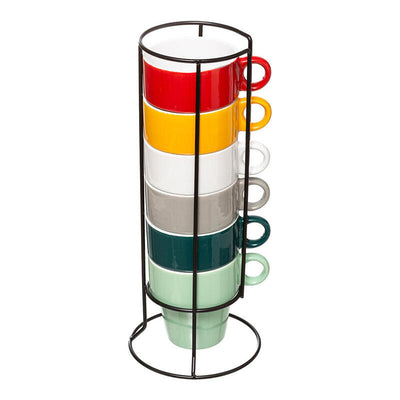 Set 6 Cups With Stand Colours Surtidos — image 1