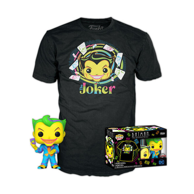 Set Figura Pop & Tee DC Comics Batman Joker Exclusive Tamaño S