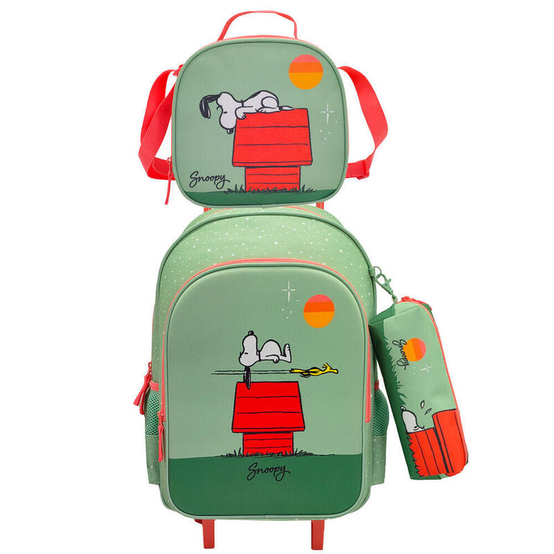 Set Trolley + Portatodo + Bag Portameriendas Snoopy Peanuts
