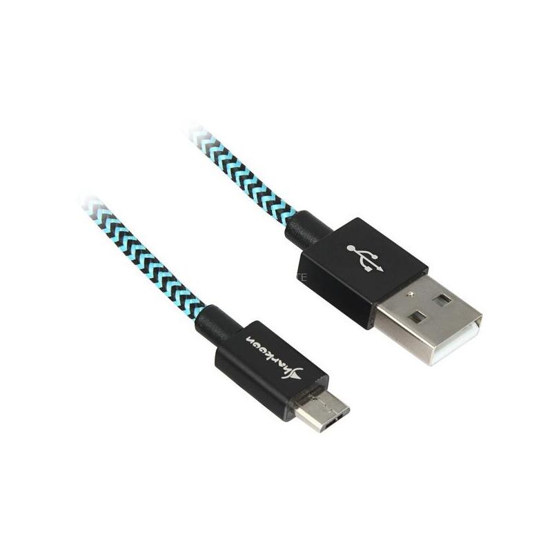 Sharkoon USB 2.0 Cable USB-A Plug Micro-usb Plug 4044951027101