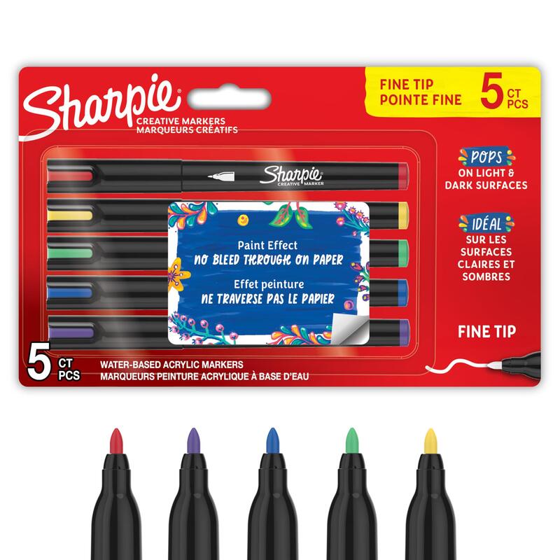Sharpie Kreativmarker Punta Redonda Fein Acrílico Stand Colours 5ER Blister