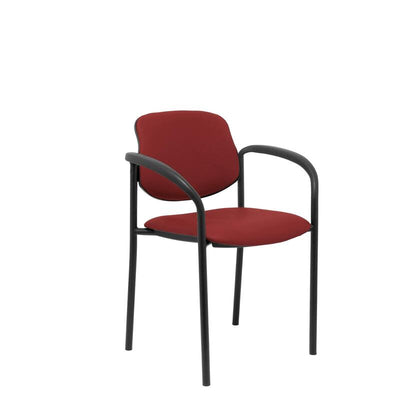 Chair Fixed Villalgordo Similpiel Granate Chasis N — image 1
