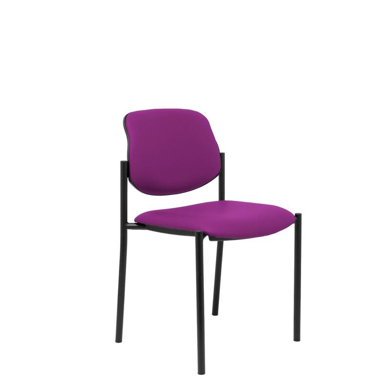 Chair Fixed Villalgordo Similpiel Purple Chasis Ne