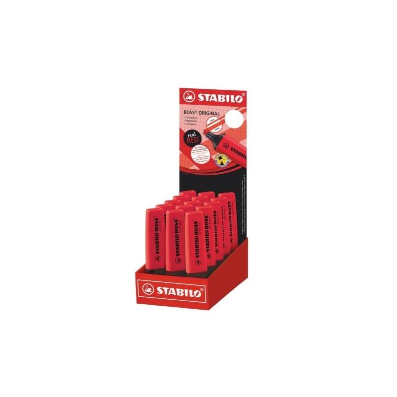 Stabilo Boss 70 Expositor With 15 Marcadores Fluorescentes - Trazo Entre 2 And 5MM - Rechargeable - Ink With B