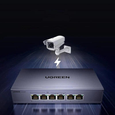 UGREEN Switch Ethernet 6 Ports 1GB/S With PoE - Grey — image 1