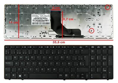 Keyboard Laptop HP Probook 6560B Black Without Pointstick — image 1