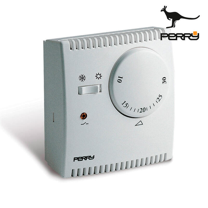 Thermostat Analogico Expansión Gas Serie Teg With Light Piloto And Selector Summer/Winter Colour White Perry