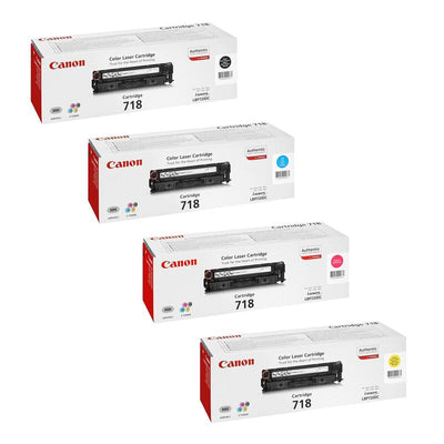 Canon Ton Genuine 718 Toner - 4ER-SET Black Cyan, Magenta Yellow (OP2662B002) — image 1