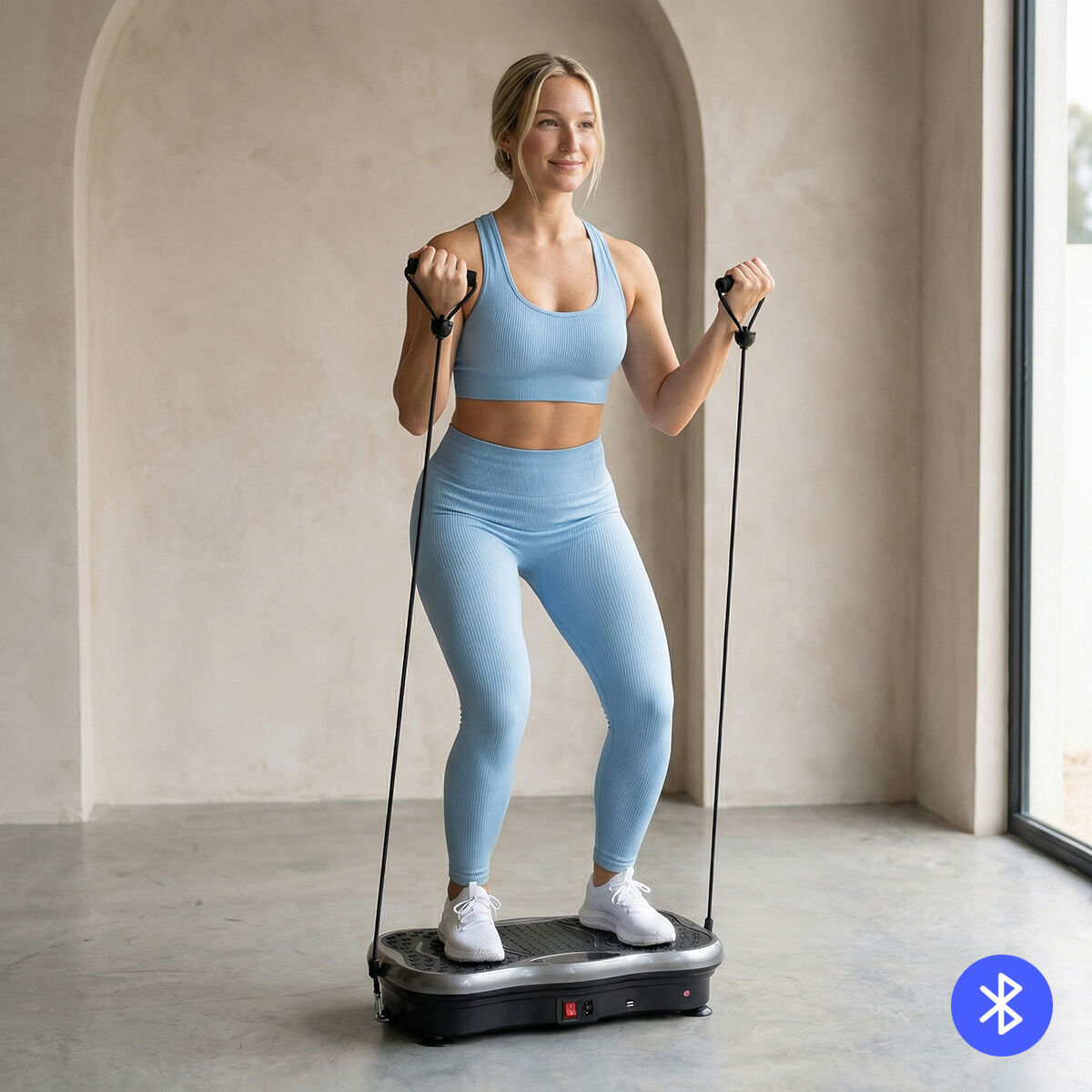 Vibration Platform with Speaker, Resistance Bands and Remote Control Vivflow InnovaGoods